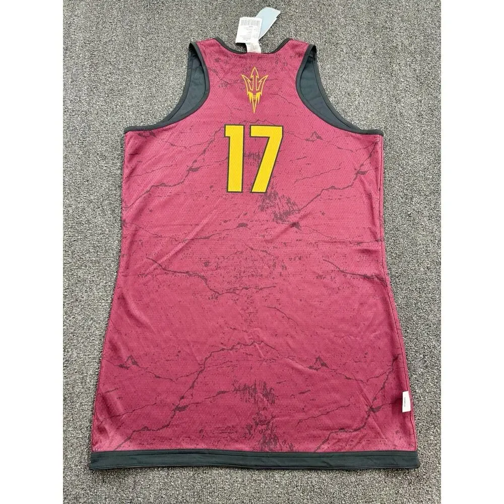 Adidas Arizona State Sun Devils Custom Basketball Jersey Reversible Size Large